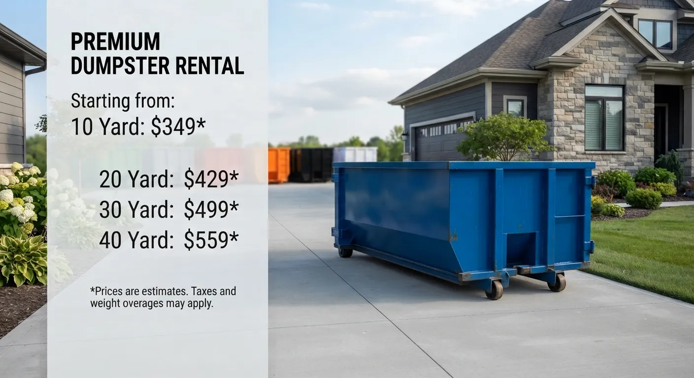 Dumpster Rental Cost in Pearland, TX